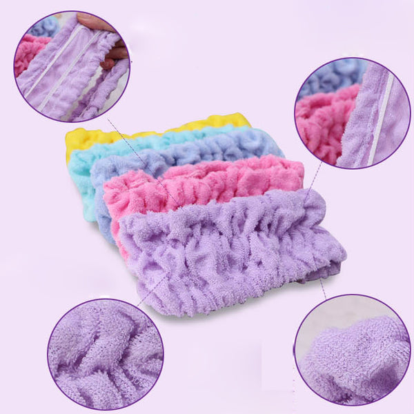 Colored Elastic Shower Hairband