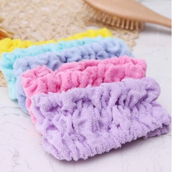 Colored Elastic Shower Hairband