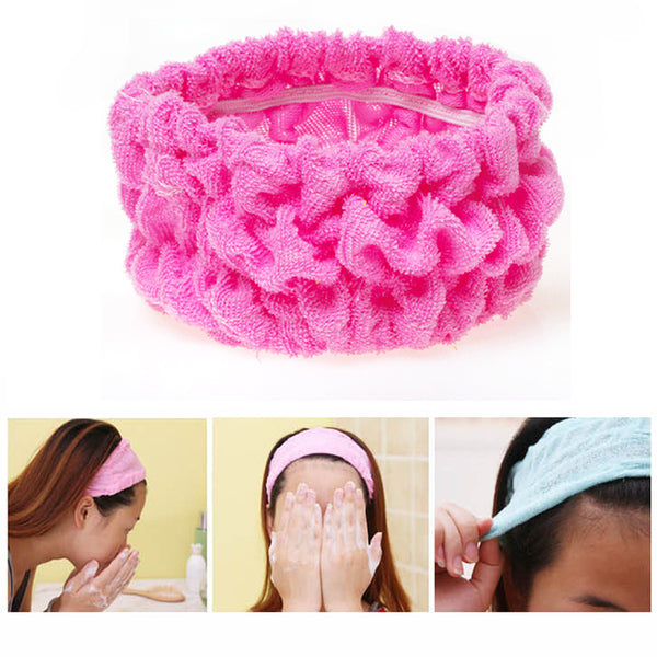 Colored Elastic Shower Hairband