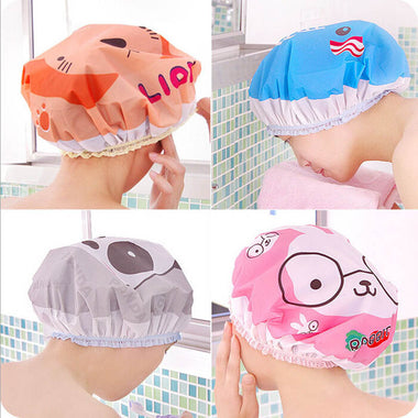 Cute Cartooned Shower Bath Cap